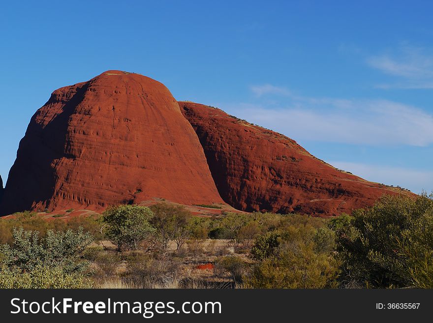 The Olgas in the red centre
