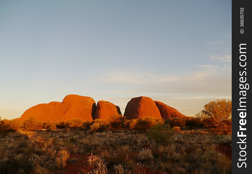 The Olgas in the red centre