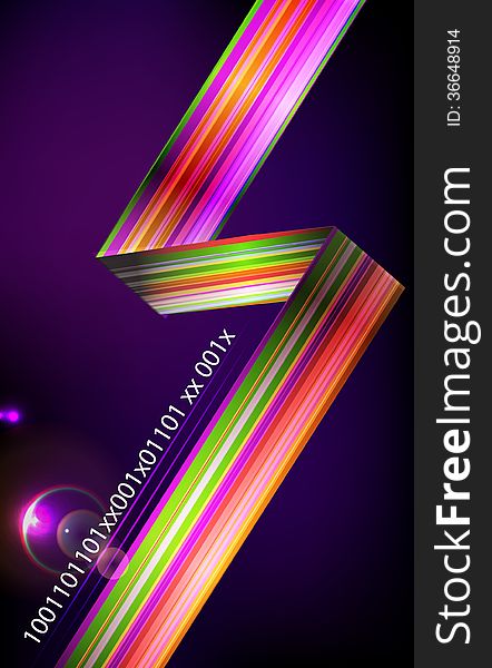 Designed abstract light vector background with technology lines.
