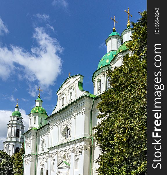 Church of the Mgar Spaso-Preobrezhanskiy (Savior-Transfiguration) Monastery. Ukraine. Church of the Mgar Spaso-Preobrezhanskiy (Savior-Transfiguration) Monastery. Ukraine.