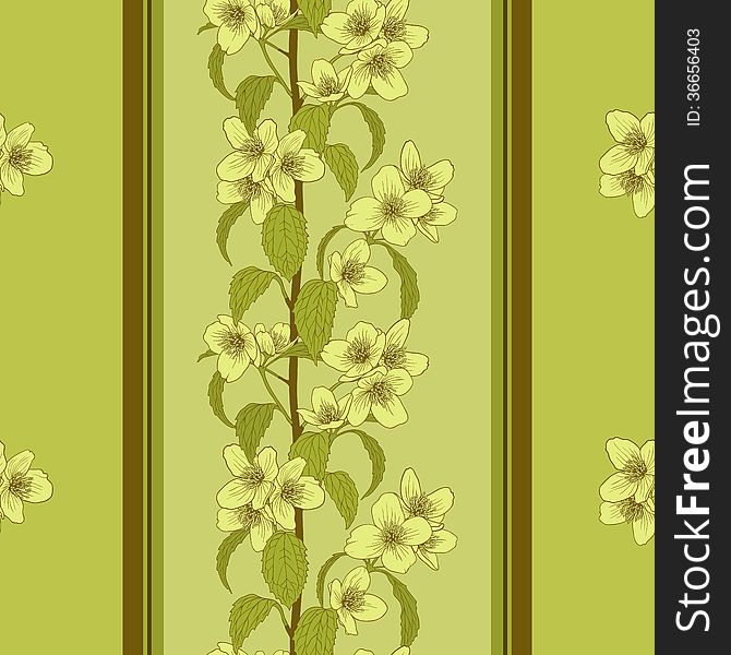 Vector seamless floral background.