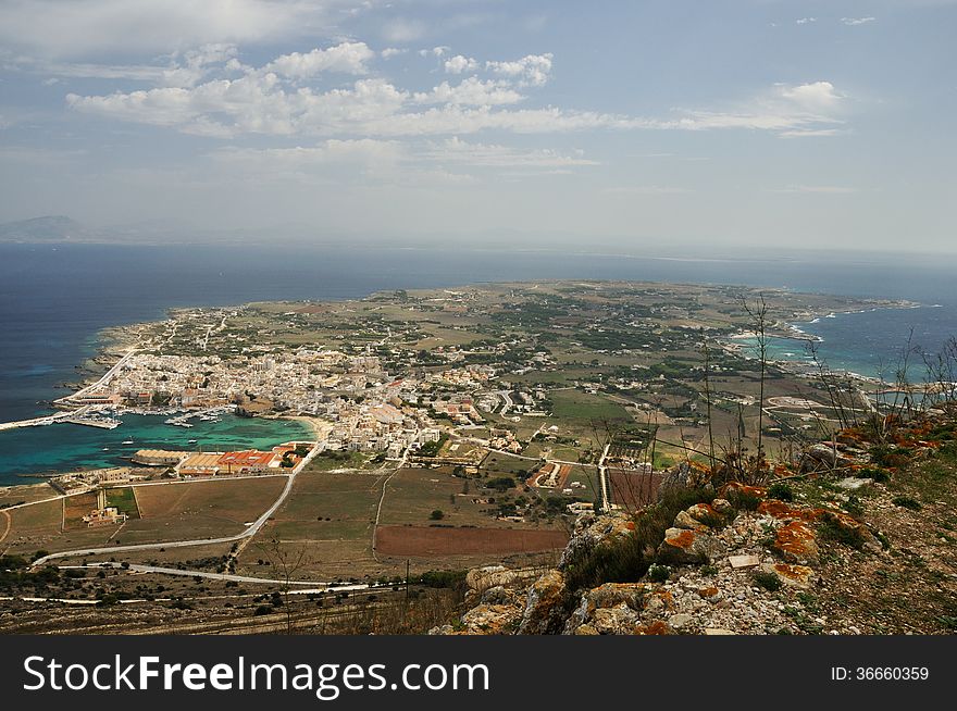 Italy Favignana island landscape