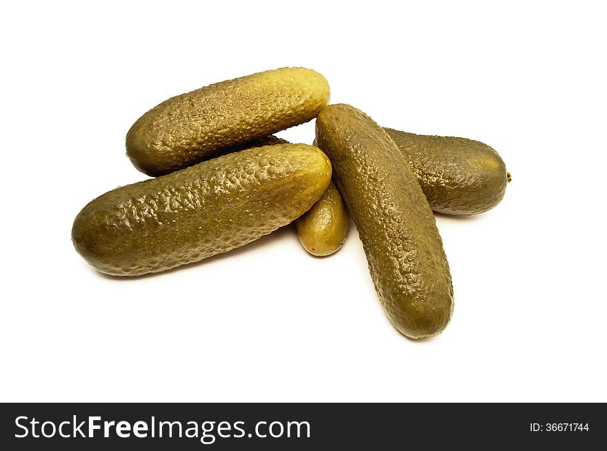 Cucumbers isolated on white background, pickles, Cucumbers