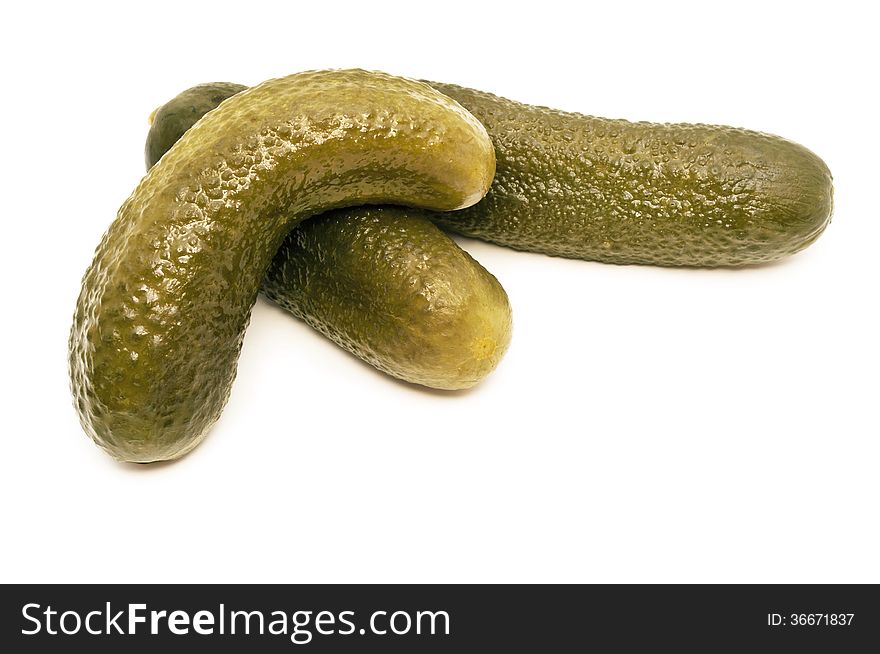 Cucumbers Isolated On White Background