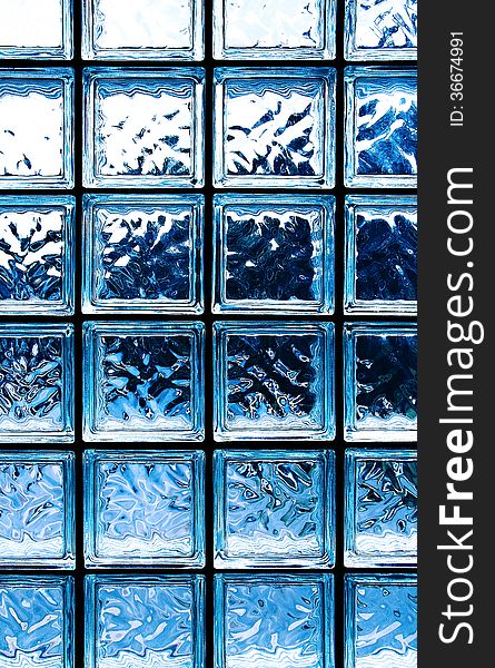 Blue Glass Squares Texture