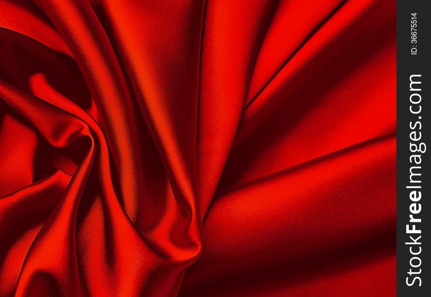 Red textile background.