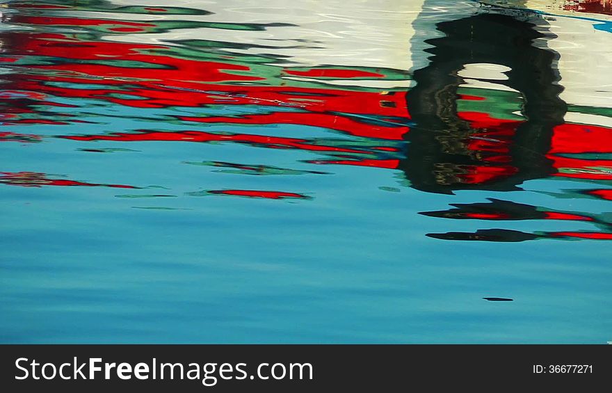 Boat Reflection on the Water