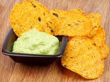 Chips And Guacamole Royalty Free Stock Photo Chips And Guacamole Royalty Free Stock Photo