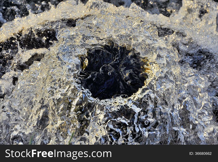 Abstract background with water volcano. Abstract background with water volcano