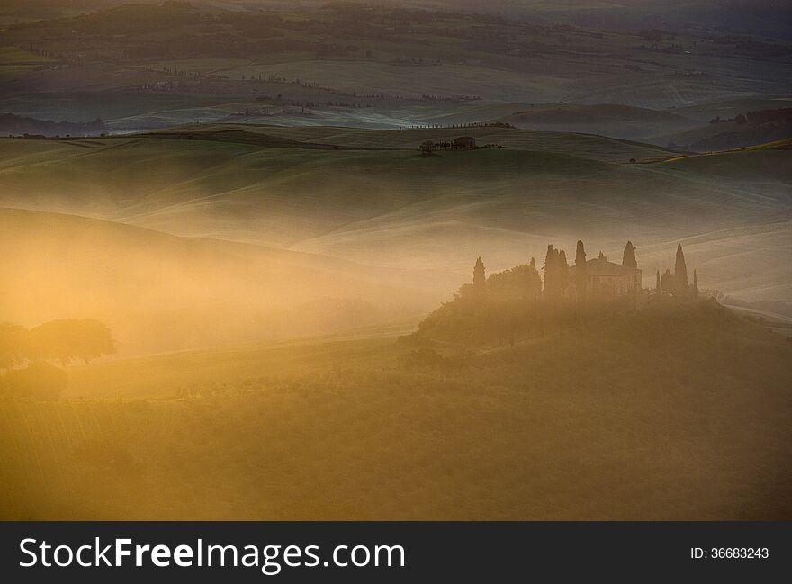 Sunrise In Tuscany