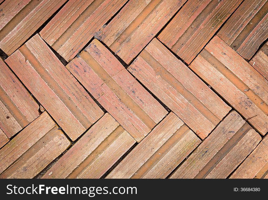 Brown brick floors background texture