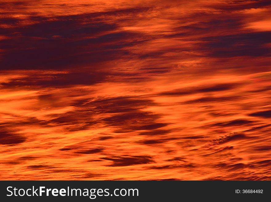 Red Sky Background and clouds