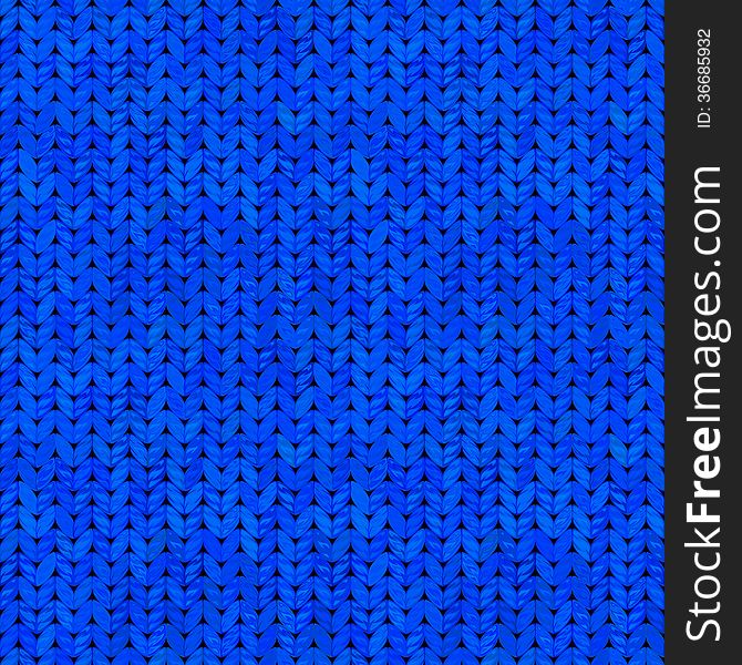 Blue Seamless Knitted Texture