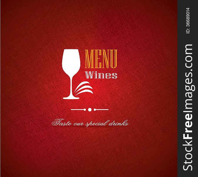 Wine menu cover design for restaurants and pubs