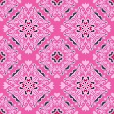Seamless Pattern Pink Flower Vector Design Stock Images Seamless Pattern Pink Flower Vector Design Stock Images