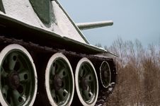 Tank In Snow Stock Image