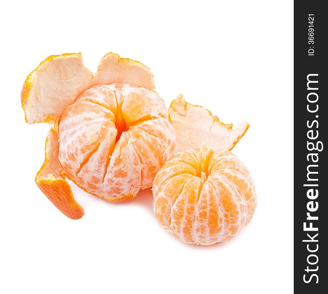 Fresh tangerine isolated on white background. Fresh tangerine isolated on white background