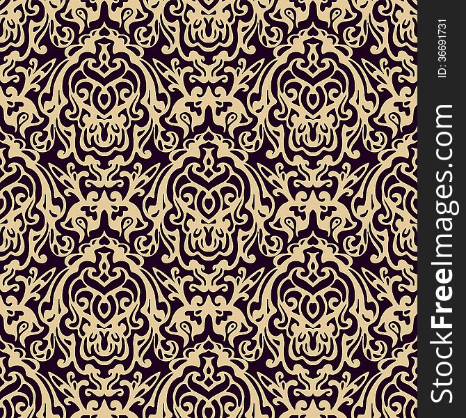 Damask seamless vector pattern luxury. This is file of EPS10 format.