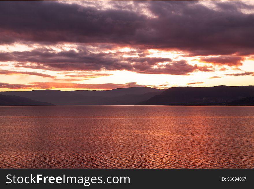 SunSet Over Lake Okanagan