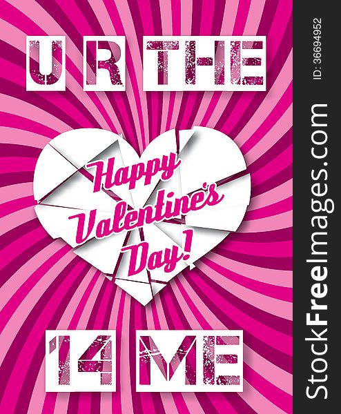 Vector background with hearts Valentines Day