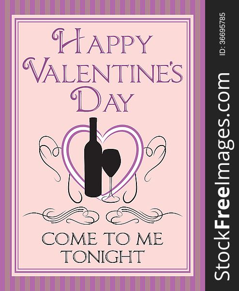 Vector background with hearts Valentines Day