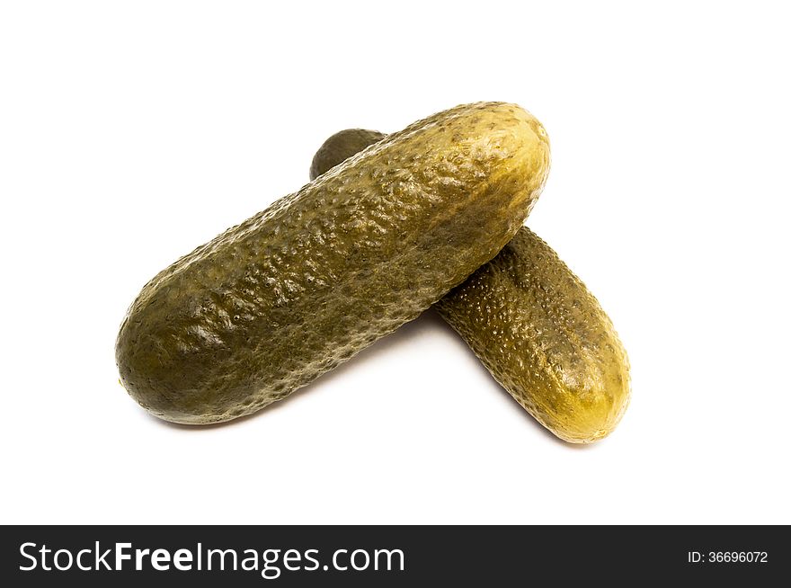 Cucumbers isolated on white background, pickles, Cucumbers