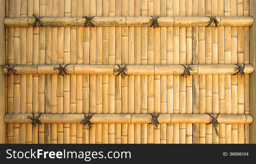 Traditional Japanese bamboo wall background. Traditional Japanese bamboo wall background.