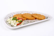 Potato Pancake / Griddle Cake On Plate Isolated Royalty Free Stock Photo Potato Pancake / Griddle Cake On Plate Isolated Royalty Free Stock Photo
