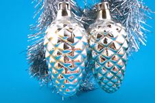 Christmas Ball On A Blue Background Royalty Free Stock Image Christmas Ball On A Blue Background Royalty Free Stock Image
