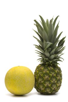 Fresh Pineapple And Melon Royalty Free Stock Photo Fresh Pineapple And Melon Royalty Free Stock Photo