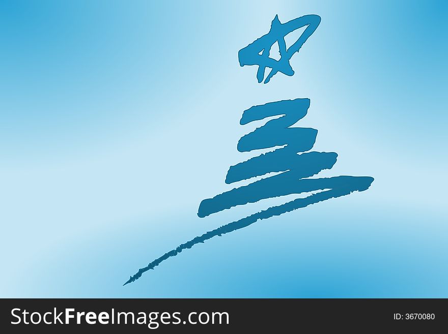 Vector illustration of Christmas tree