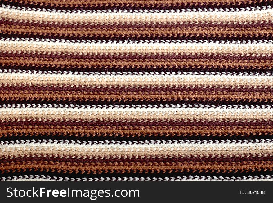 Bound warm stripes knitted fabric. Bound warm stripes knitted fabric