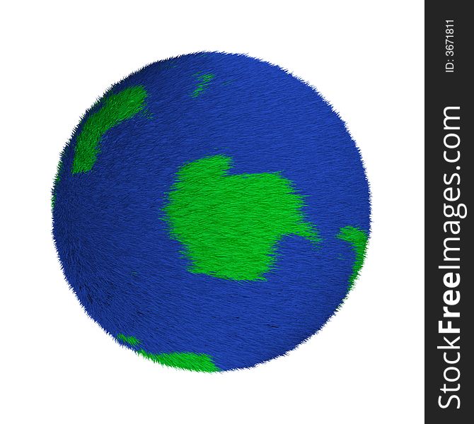 Plush Globe Earth Fur Texture