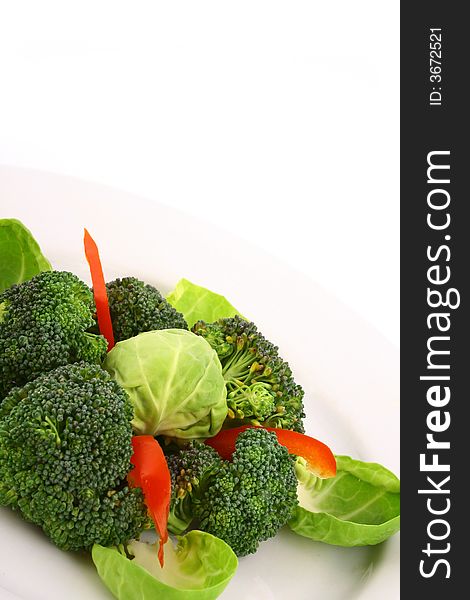 Lightly Cooked Broccoli Pieces With A Touch Of But