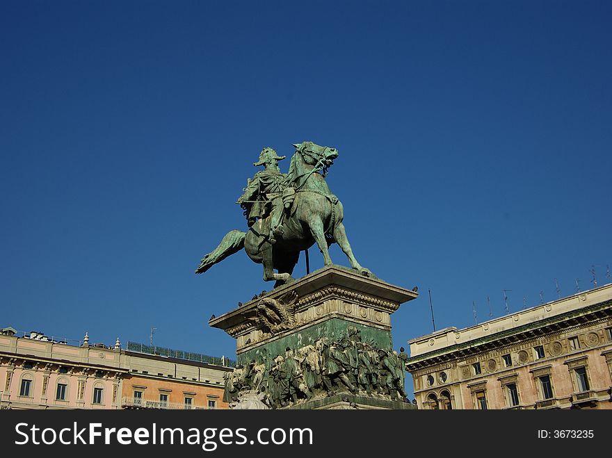 The man on a horse in Milan