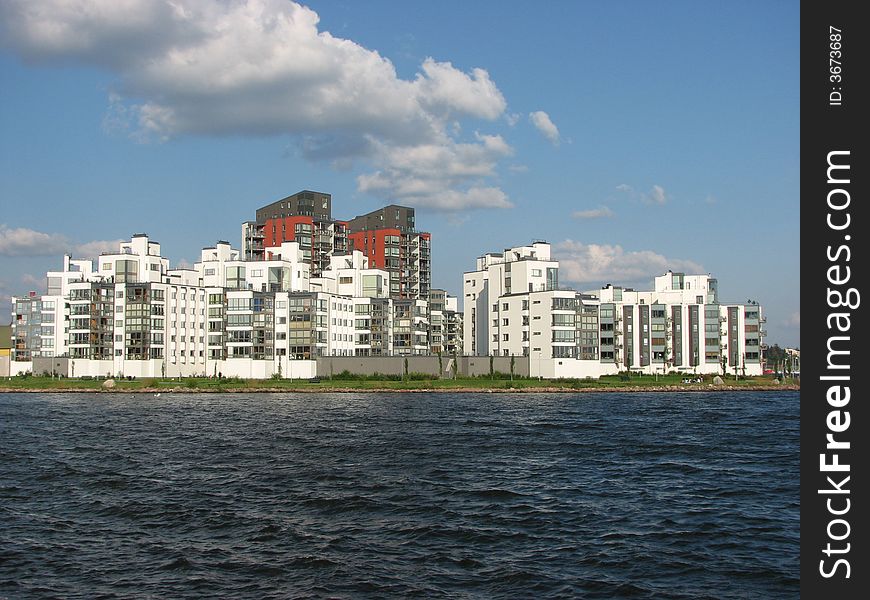 Houses by the sea line