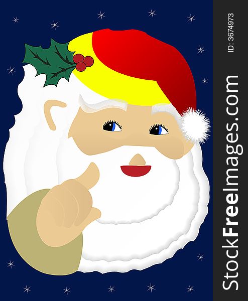 Santa Claus Christmas card background