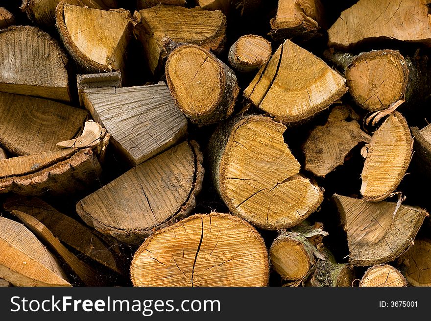 Stack of piled wood for heating. Stack of piled wood for heating