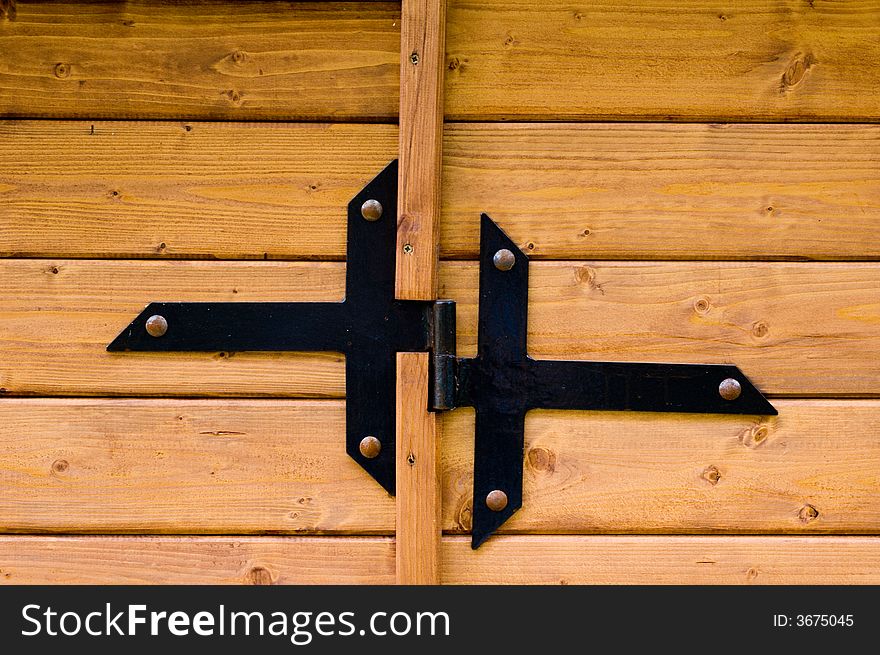 Door of a small woodhouse. Door of a small woodhouse