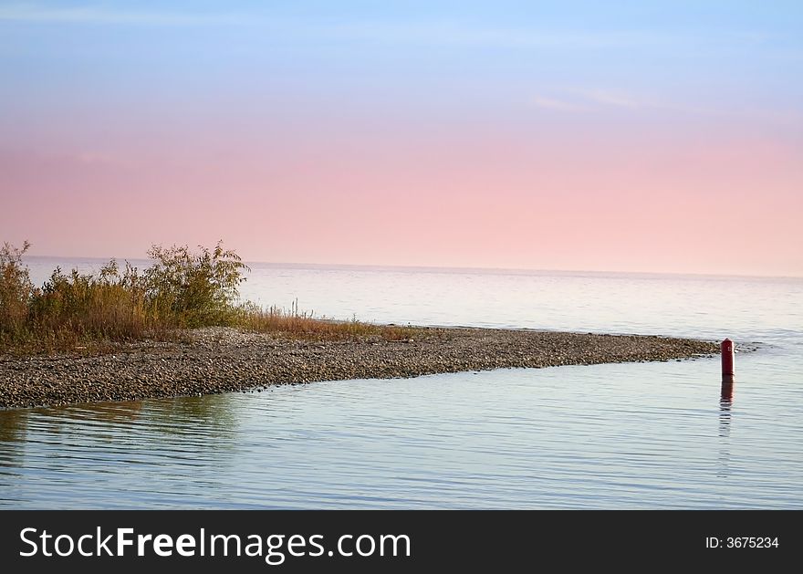 Scenic Superior lake shore early in the morning. Scenic Superior lake shore early in the morning