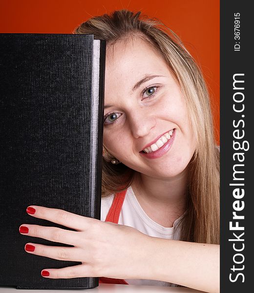 Girl with folder