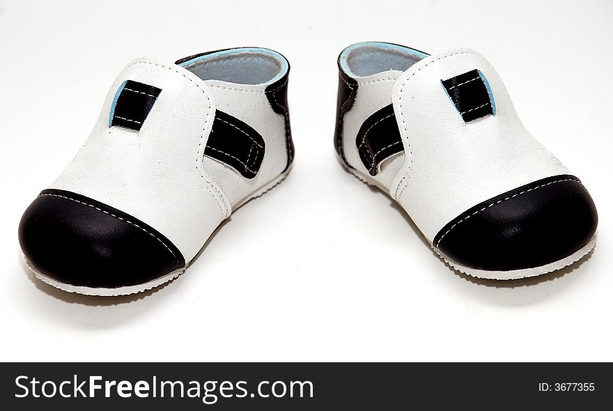 Baby shoes image isolated on the white background