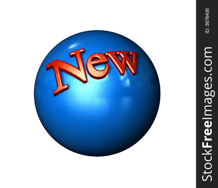 Symbol Ball as Icon with reflection in a comic style with text letters. Symbol Ball as Icon with reflection in a comic style with text letters