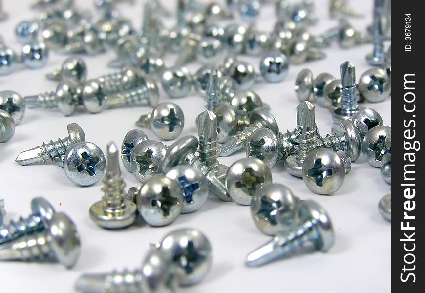 Many metal screws for repair home tools