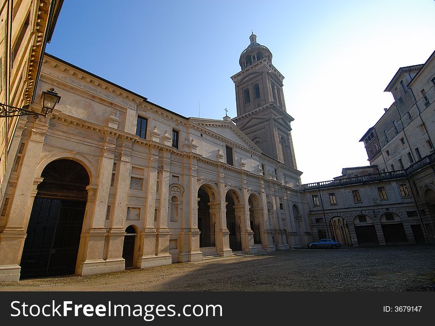 View of the place of St.Barbara in Mantua, Italy. View of the place of St.Barbara in Mantua, Italy.