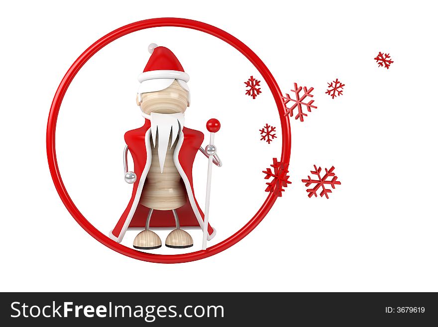 Santa claus stands in frame. Santa claus stands in frame