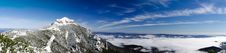 Mountain Peak Over A Sea Of Clouds In Winter Royalty Free Stock Image