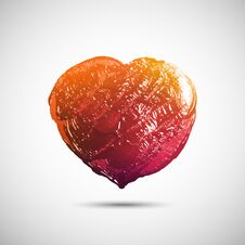 Hand-drawn Painted Heart Stock Photos Hand-drawn Painted Heart Stock Photos
