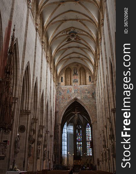 Ulm Cathedral interior, worlds highest church, Germany