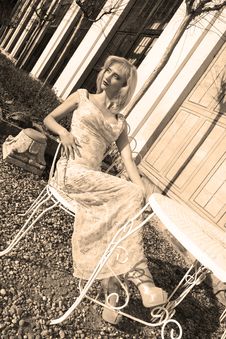 Model In Villa Royalty Free Stock Images Model In Villa Royalty Free Stock Images